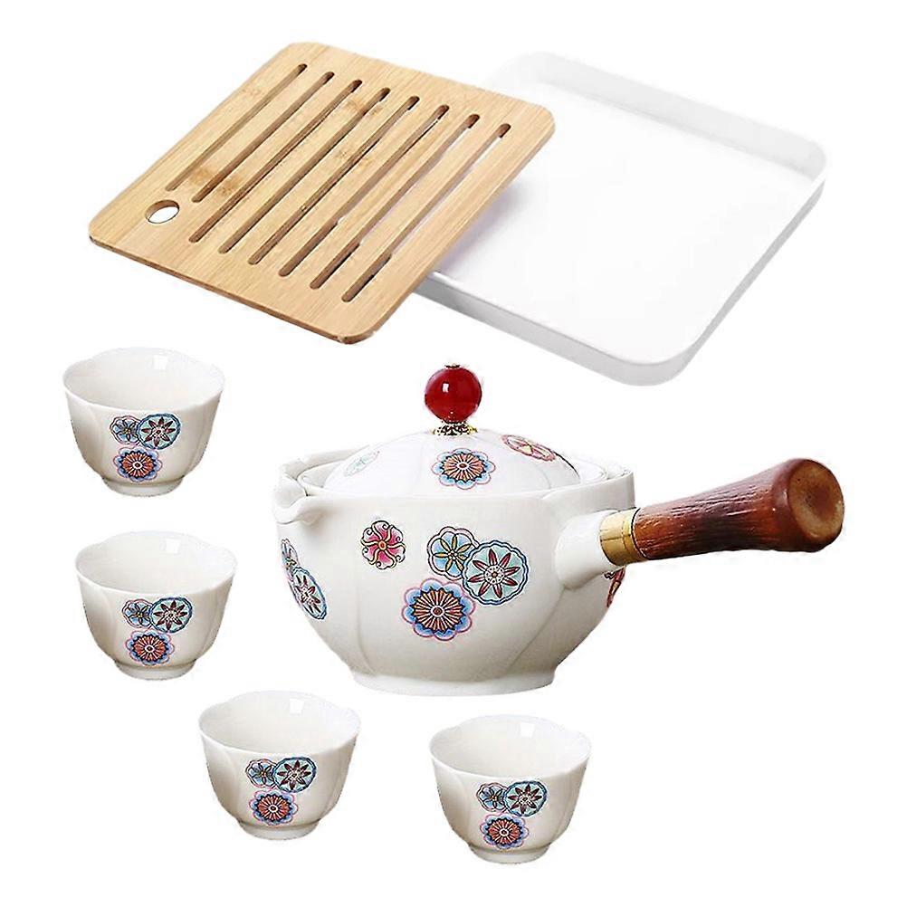 Outdoor Travel Tea Cup And Teapot Set For Afternoon Tea Enjoyment In Assorted Color With 1 Set