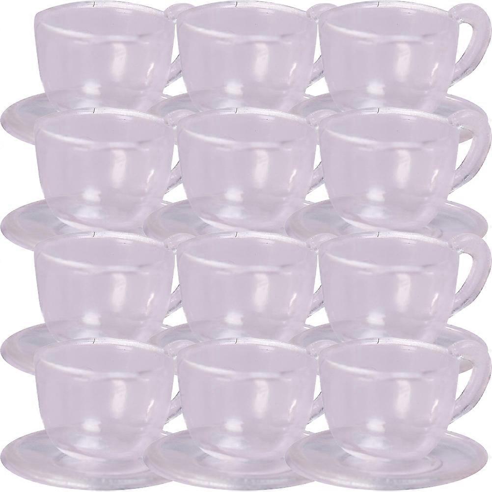 Micro Scene Mini Tea Cup And Saucers 36 Sets For Kids Hands-On Skill Cultivation Featuring Round Shape