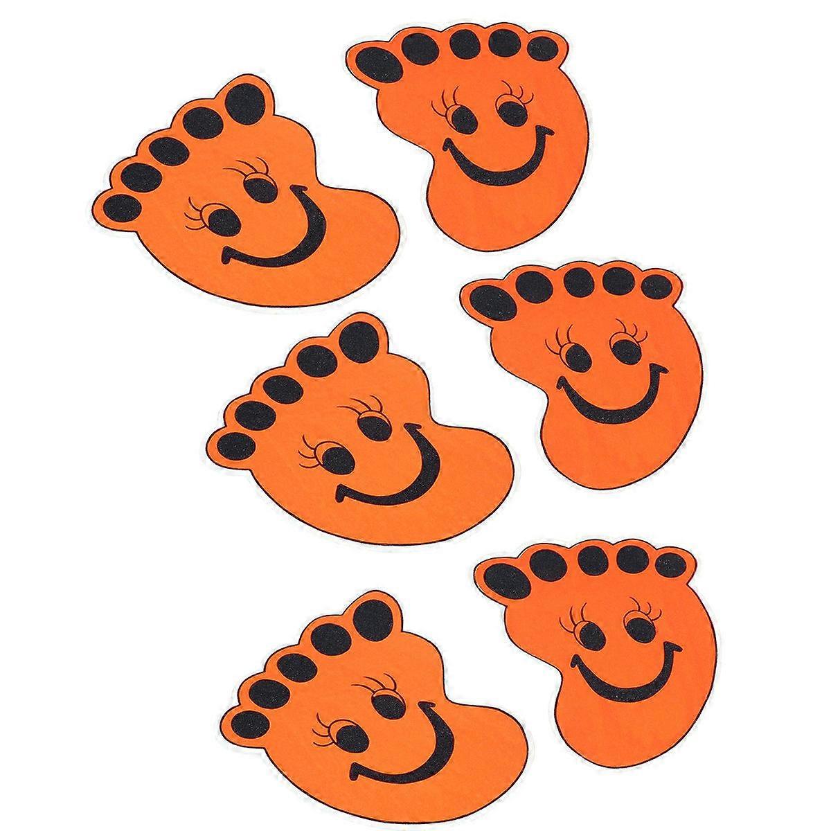 Non Slip Bathtub Stickers Footprint Shape 6Pcs Non Slip Adhesive For Home Use And Safety In The Bathroom Area