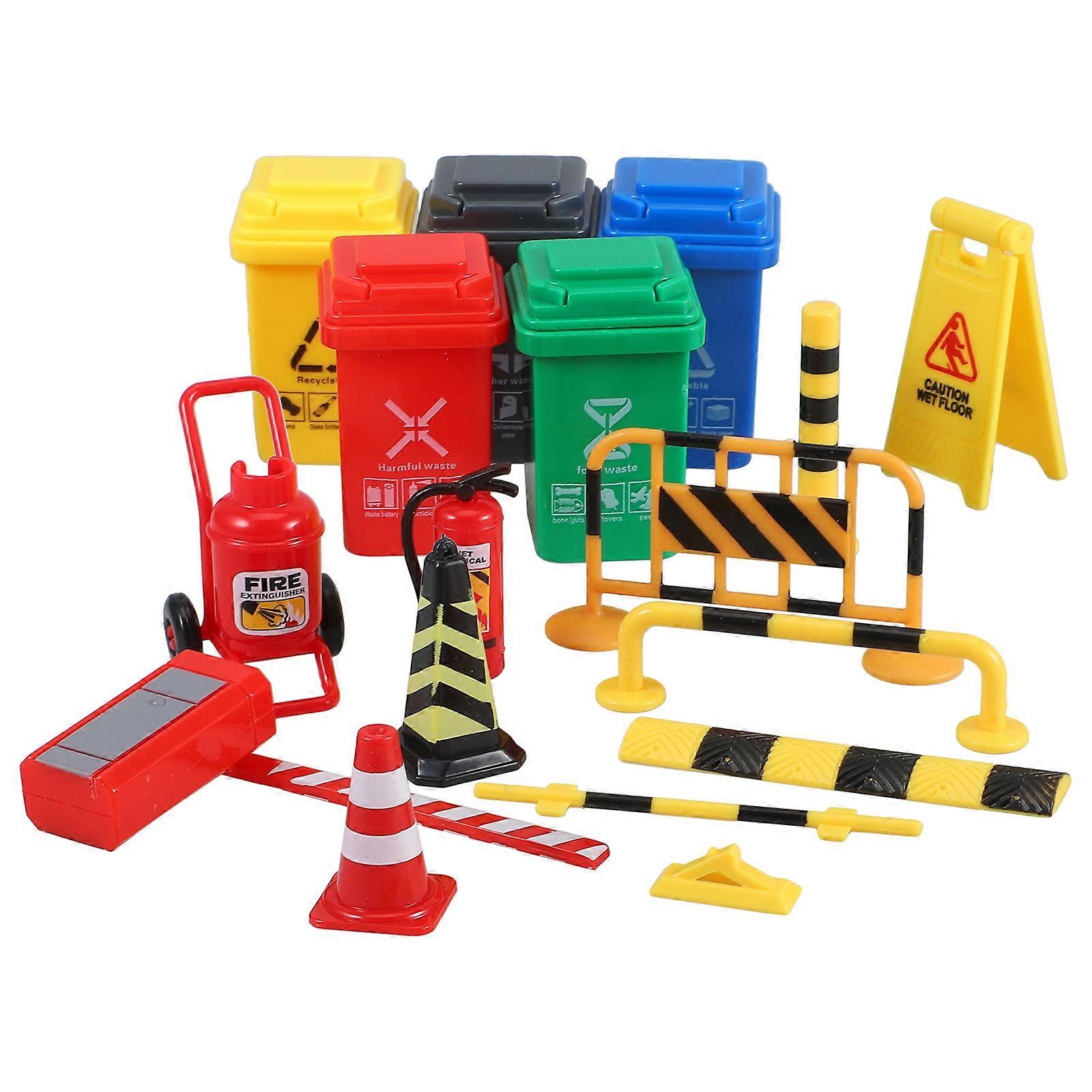 Decorative Use Traffic-Themed Parties Playset For Children Made From Durable Plastic In Miniature Style 4 Sets