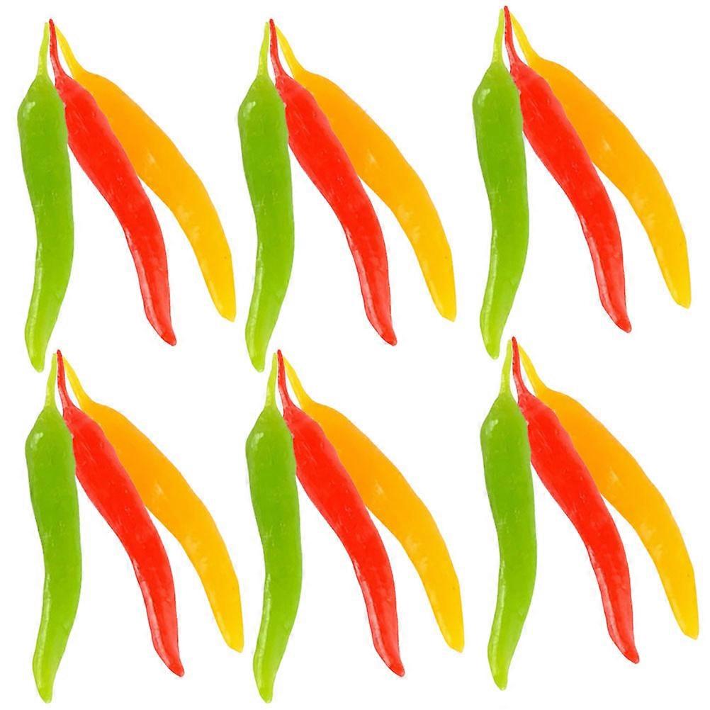 Artificial Chili Peppers For Photography Props And Commercial Display In Vibrant Colors 36 Pcs