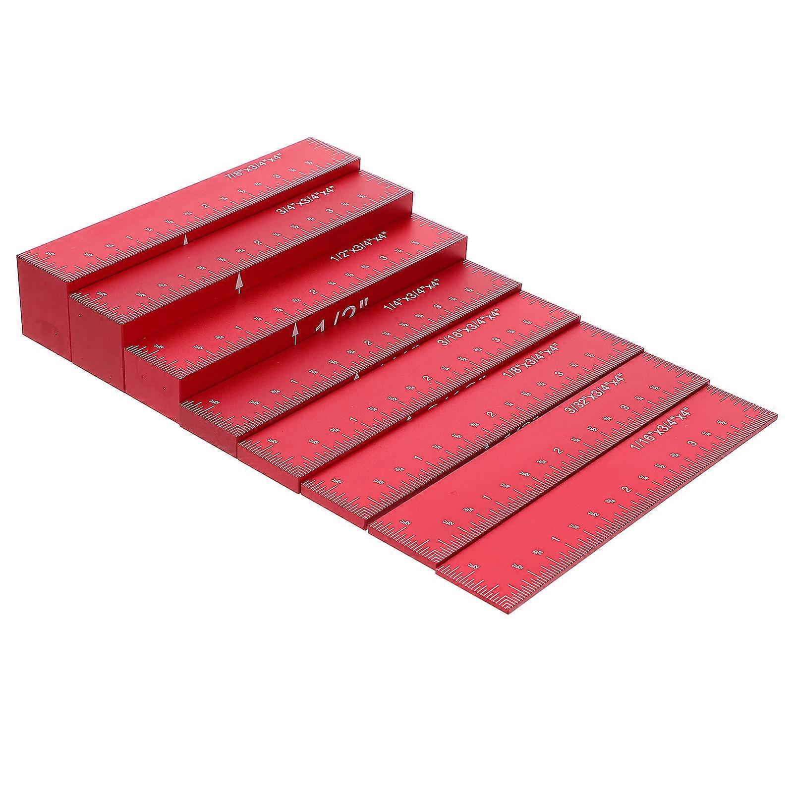 Aluminum Setup Blocks for Woodworking Height Gauge Measuring 16Pcs