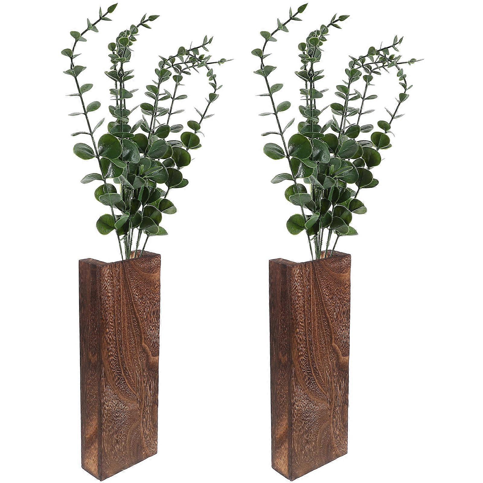 Simulation Artificial Eucalyptus Vase for Decor with 6Pcs Hanging Branch