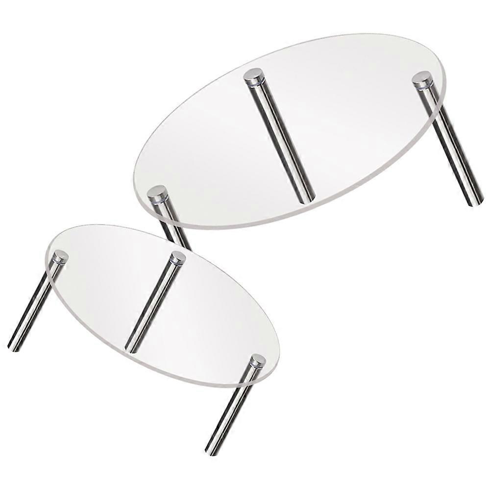 Acrylic Cake Display Stand for Display 4Pcs Clear Round Dessert Holders