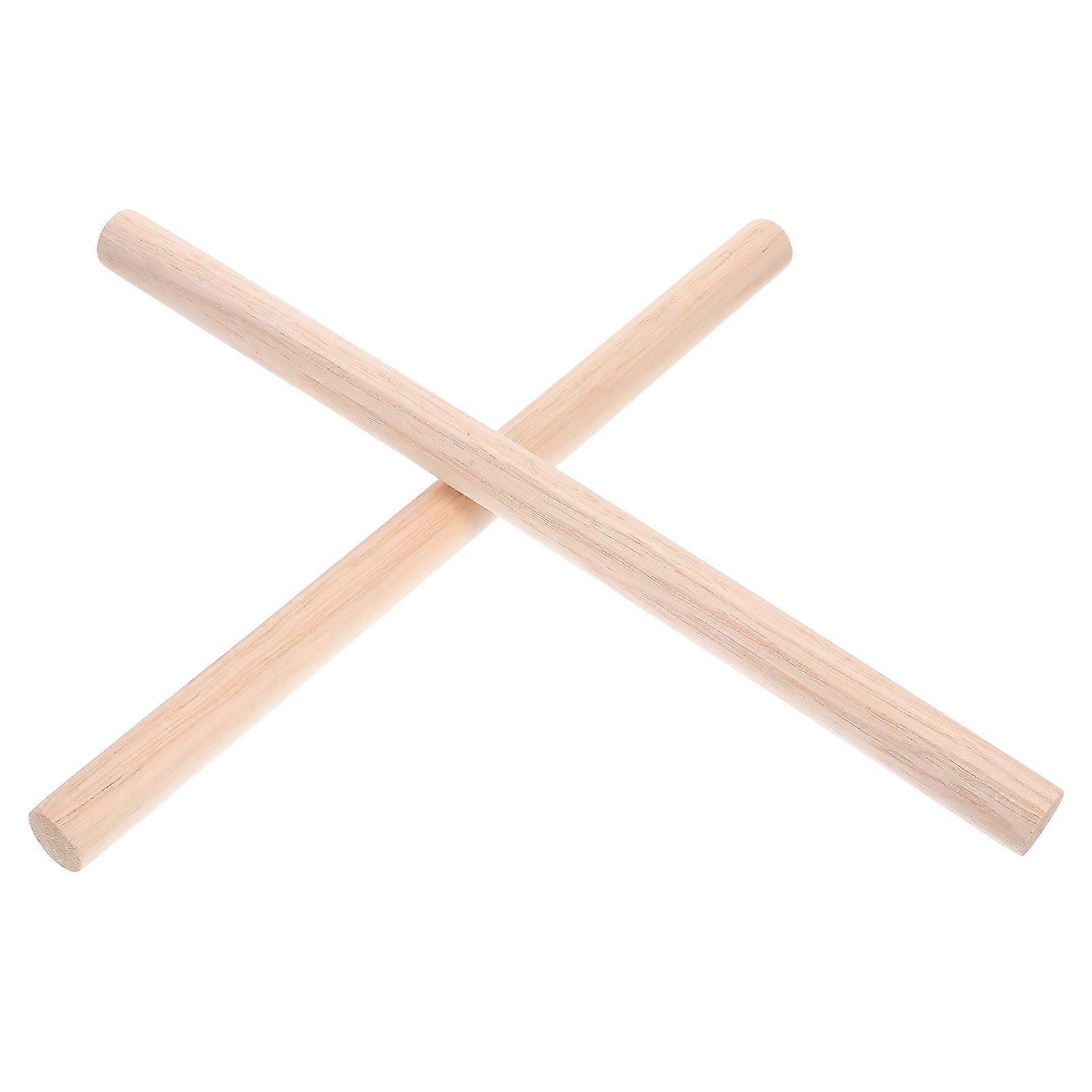 Dough Rolling Wooden Rolling Pin For Baking Ergonomic Design Solid Wood 2Pcs