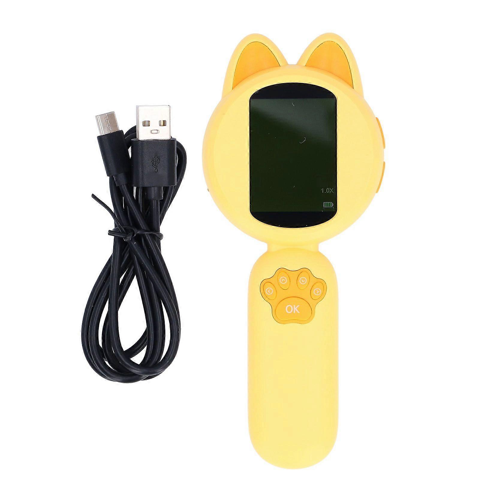 Portable Handheld Magnifier 2.0 Inch Magnifying Glass with 8 LED Lights Illuminated Magnifier for Kids Plant Observation