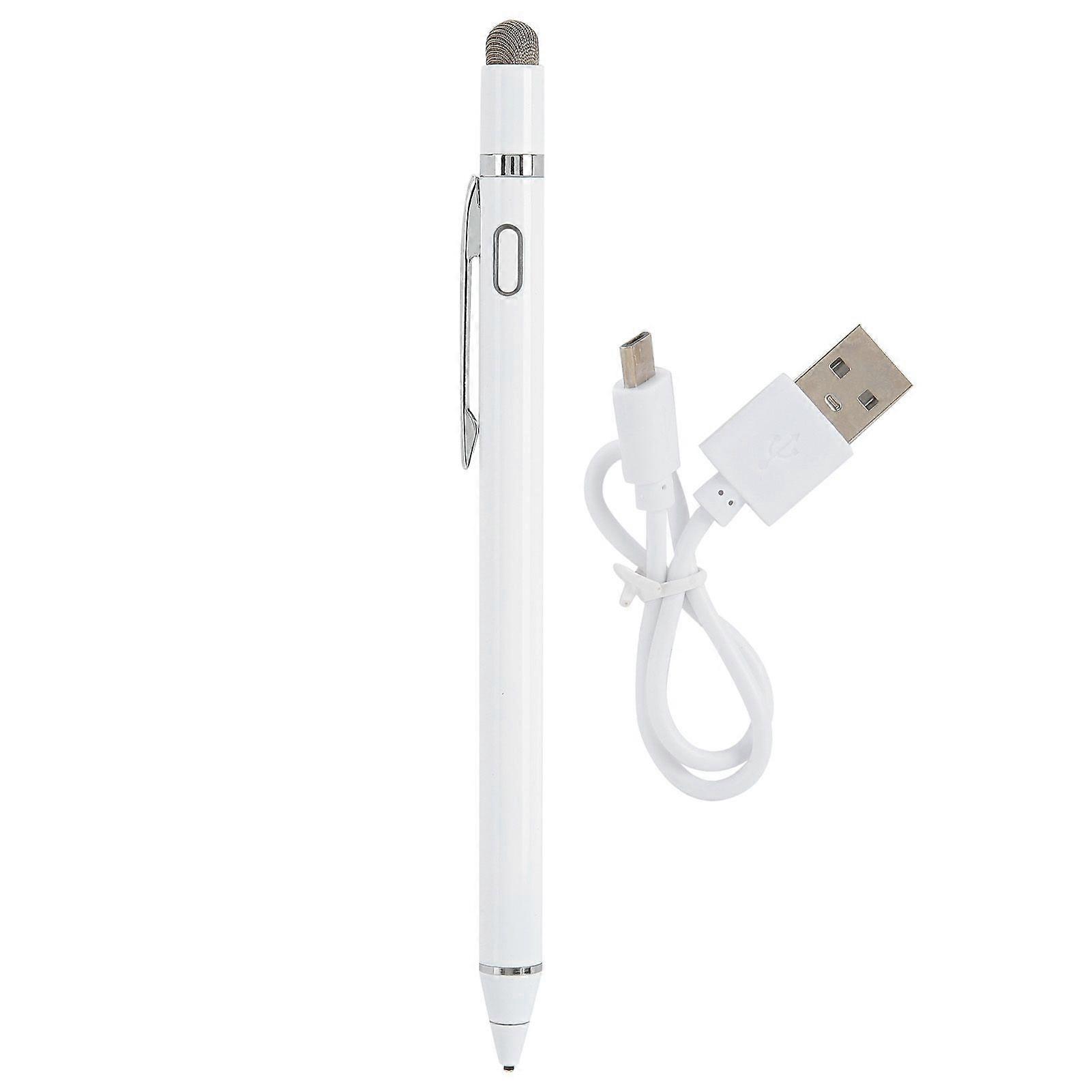 Stylus for iOS/Android Mobile Phone Tablet Universal Active Capacitive Pen White WYH0004