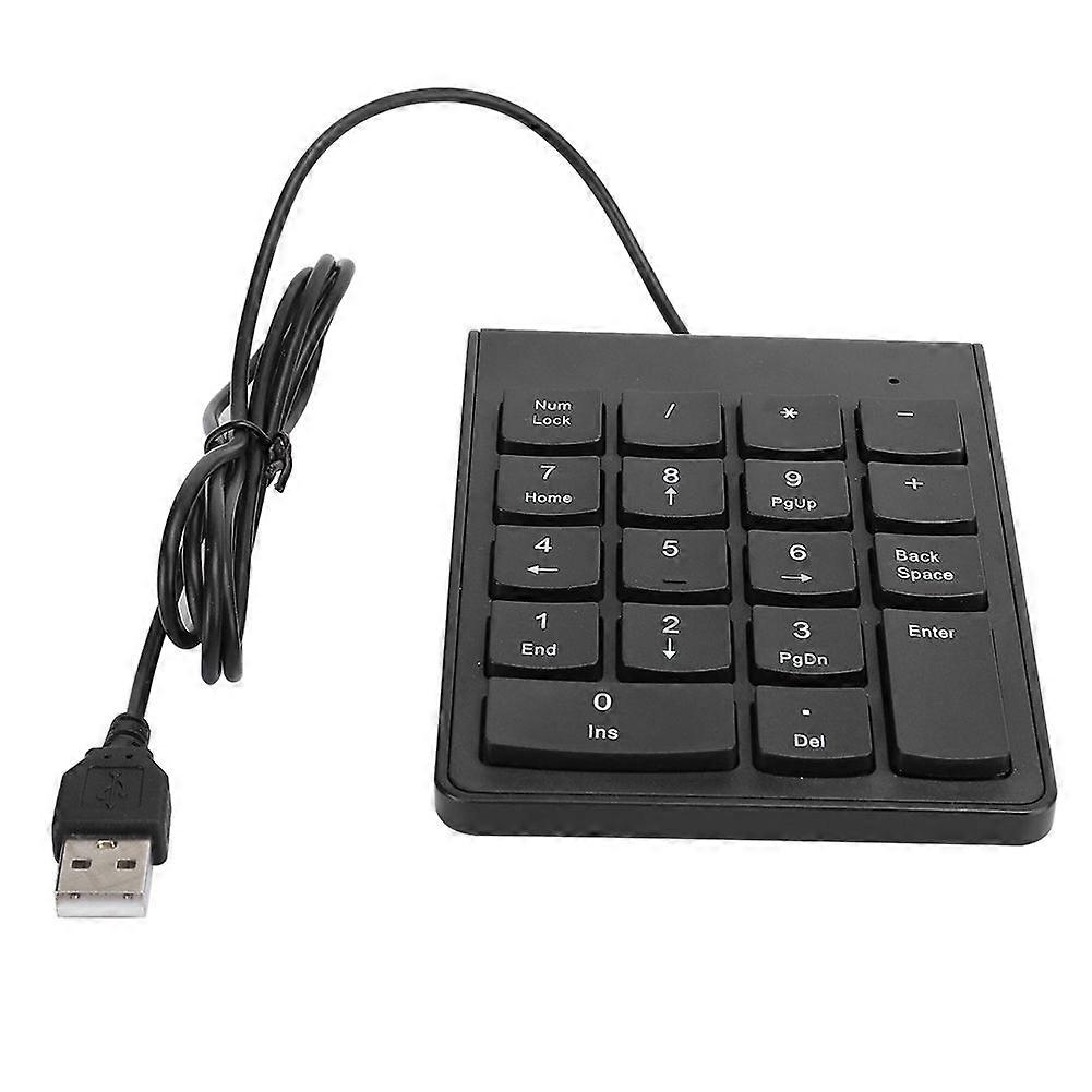 18 Key USB Keyboard Wired Digital Mini Financial Accounting Numeric Expand DesktopBlack