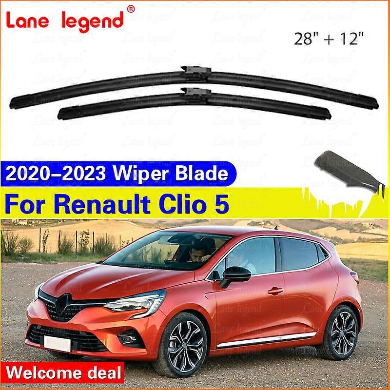Applies to For Renault Clio Lutecia 5 V BF 2020 2021 2022 2023 Front Windshield Wiper Blades 2pcs Windscreen Window Accessories 28"+12"