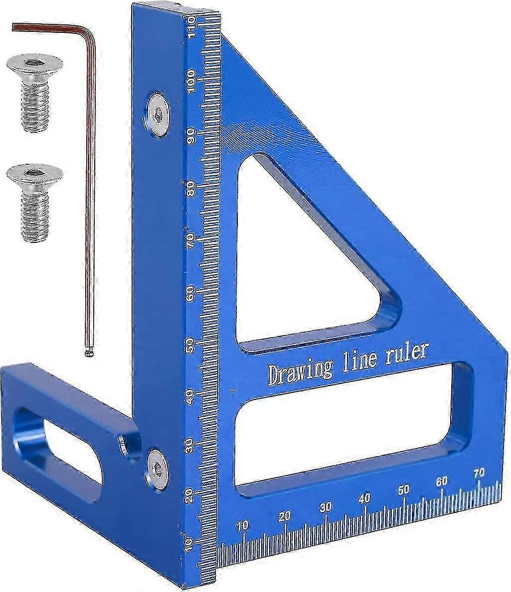 Woodworking Square Protractor3d Multi-angle Measuring RulerAluminum Alloy 45/90 Woodworking Rulerprotractor Angle Finderprecise Miter Triangle R