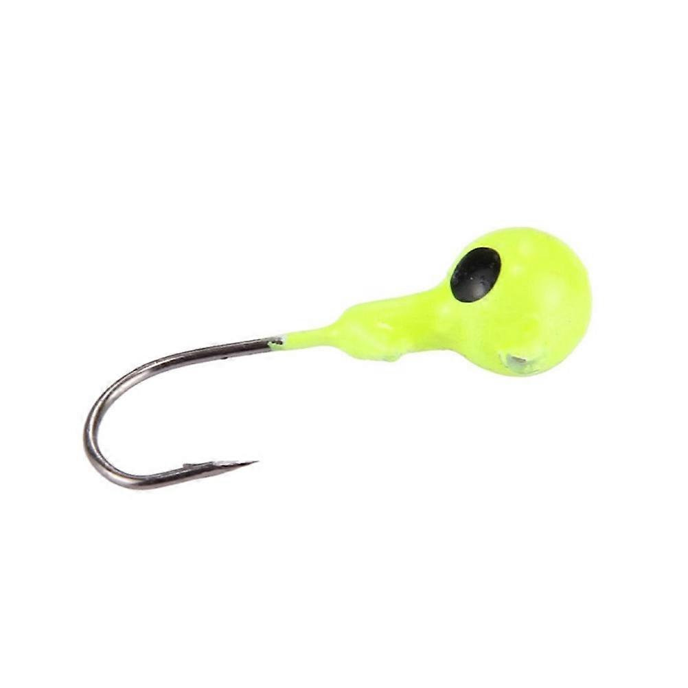 Fishing Hooks Round Jighead Hook for Fishing 10Pcs Yellow Lures