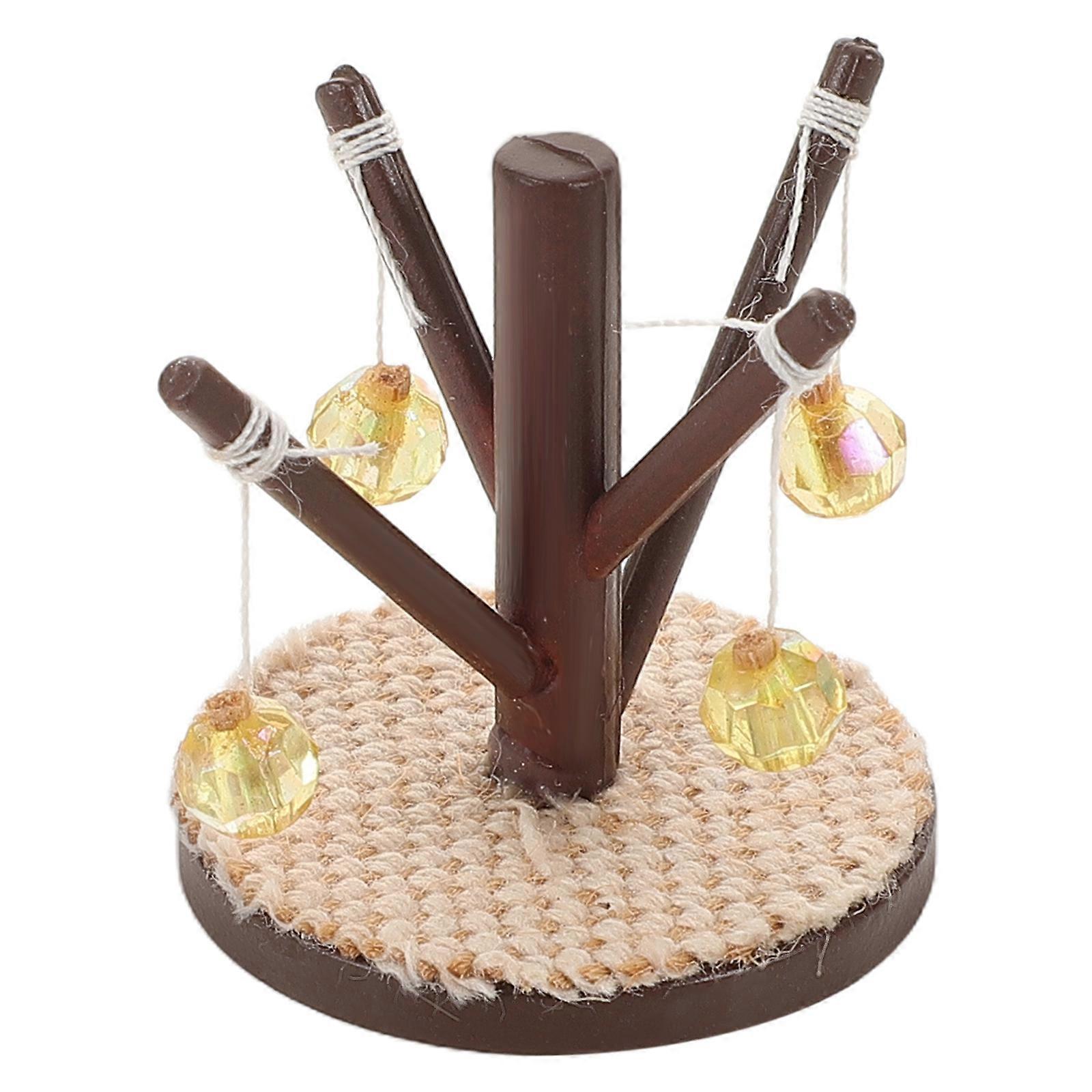 Miniature Cat Tree Dollhouse Toy for Pet Pretend Play 3Pcs Set