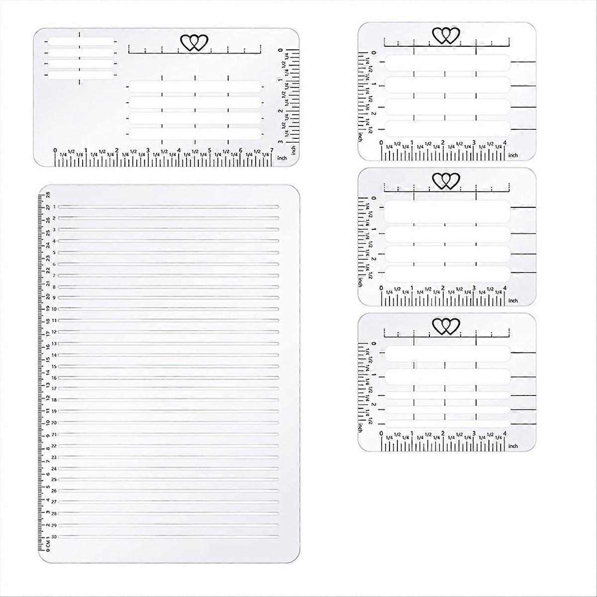 5 Pack Straight Line Stencil Journaling Guide
