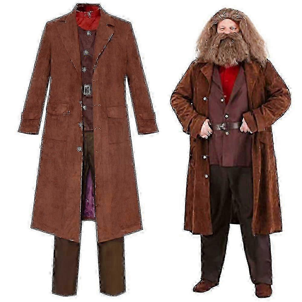大人のためのRubeusハグリッドのCosplay衣裳のフル セットのhalloweenの凝った服のカーニバルの衣裳