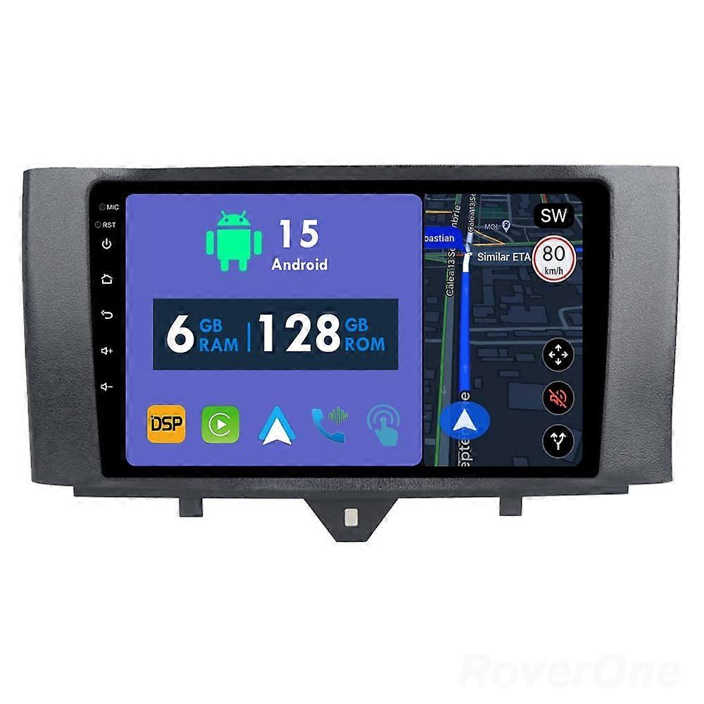 Car Radio 6G+128G CarPlay GPS Navigation Head Unit for Mercedes Benz Smart Fortwo 2 2011 - 2015 Android Auto Bluetooth Stereo Touch Screen