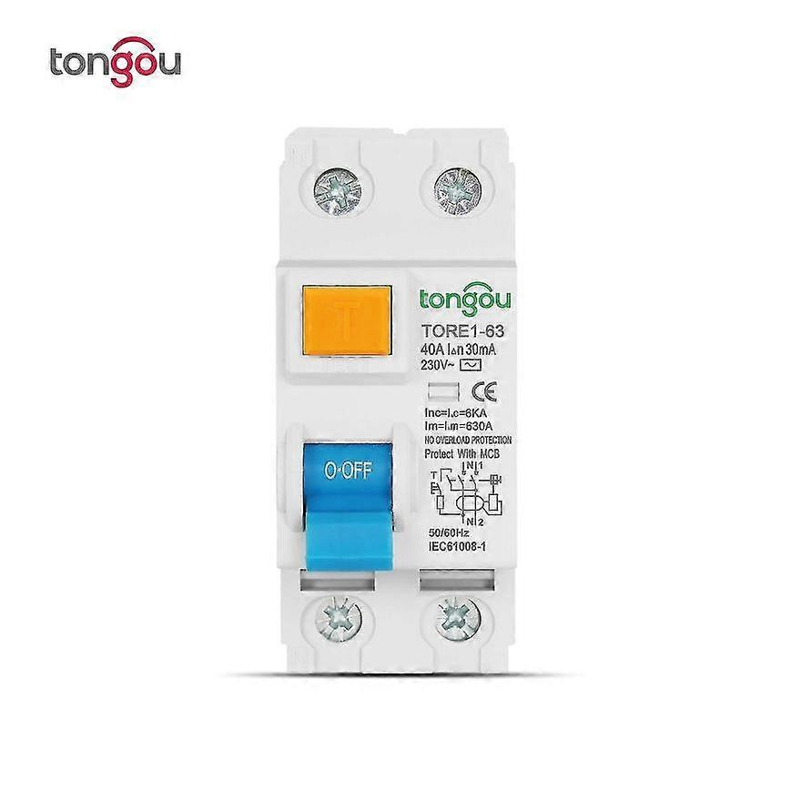 Rccb Rcd 230v 2p 16a 63a 10ma 30ma 100ma 6ka Electchanic Residual Current Circuit Breaker Safety