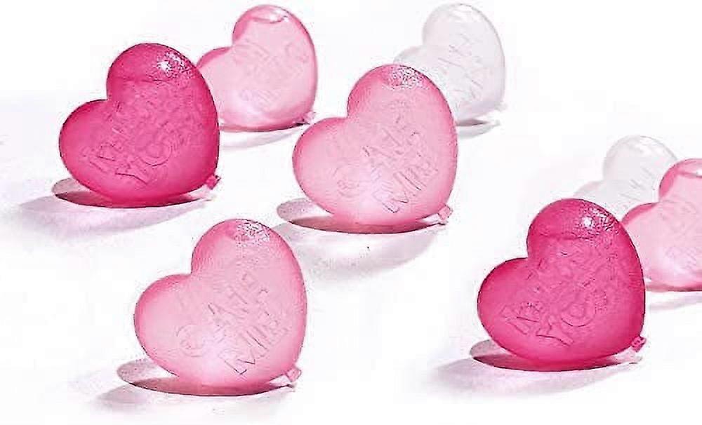Reusable Ice Cubes For Drinks,Heart Plastic Ice Cubes for Whiskey,Coffee,Beer,Cocktail-Pack of 15 Refreezable Washable Ice Cubes