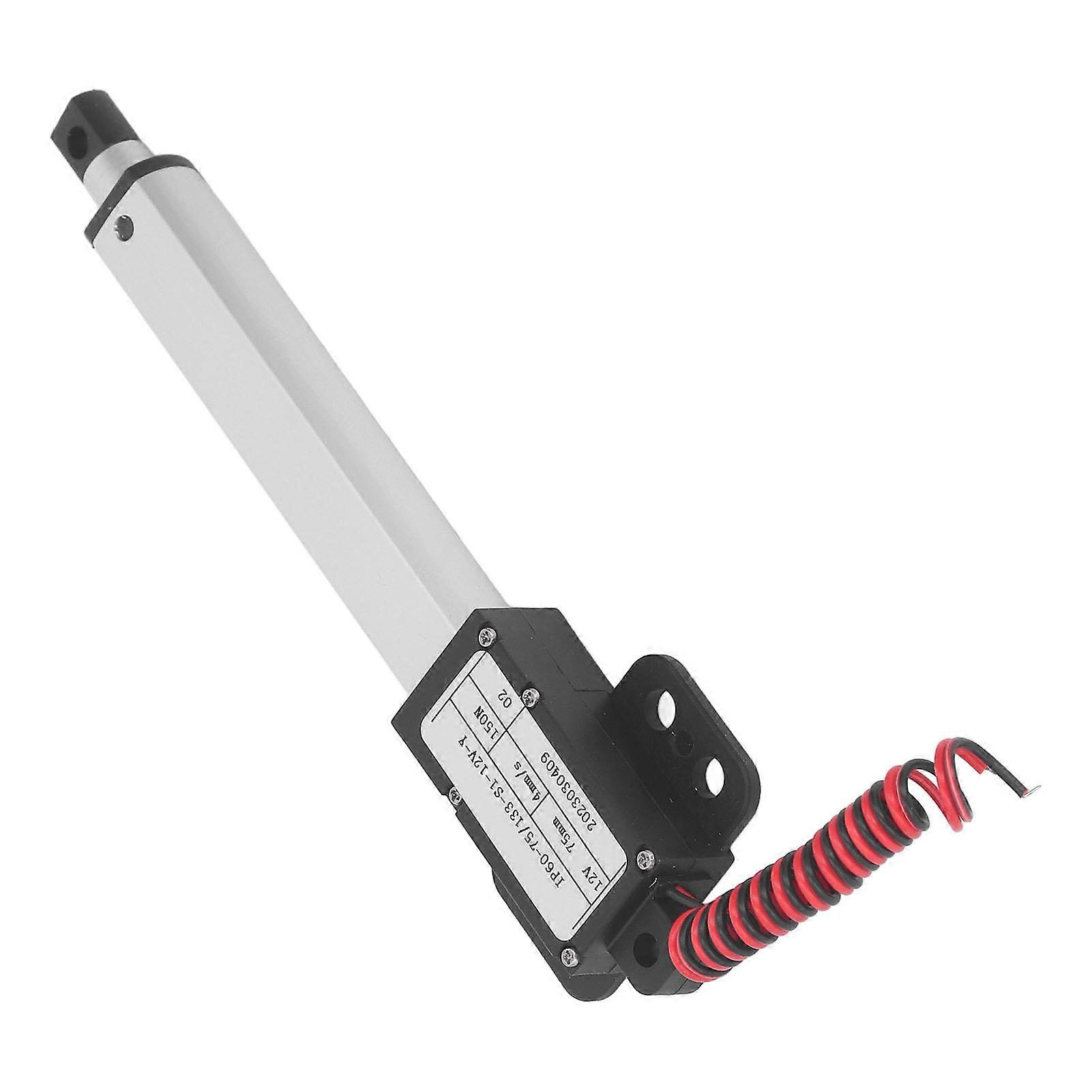150N Electric Micro Linear Actuator Multi Protection Electric Mini Motion Actuator 75mm Stroke 12V With Bracket 