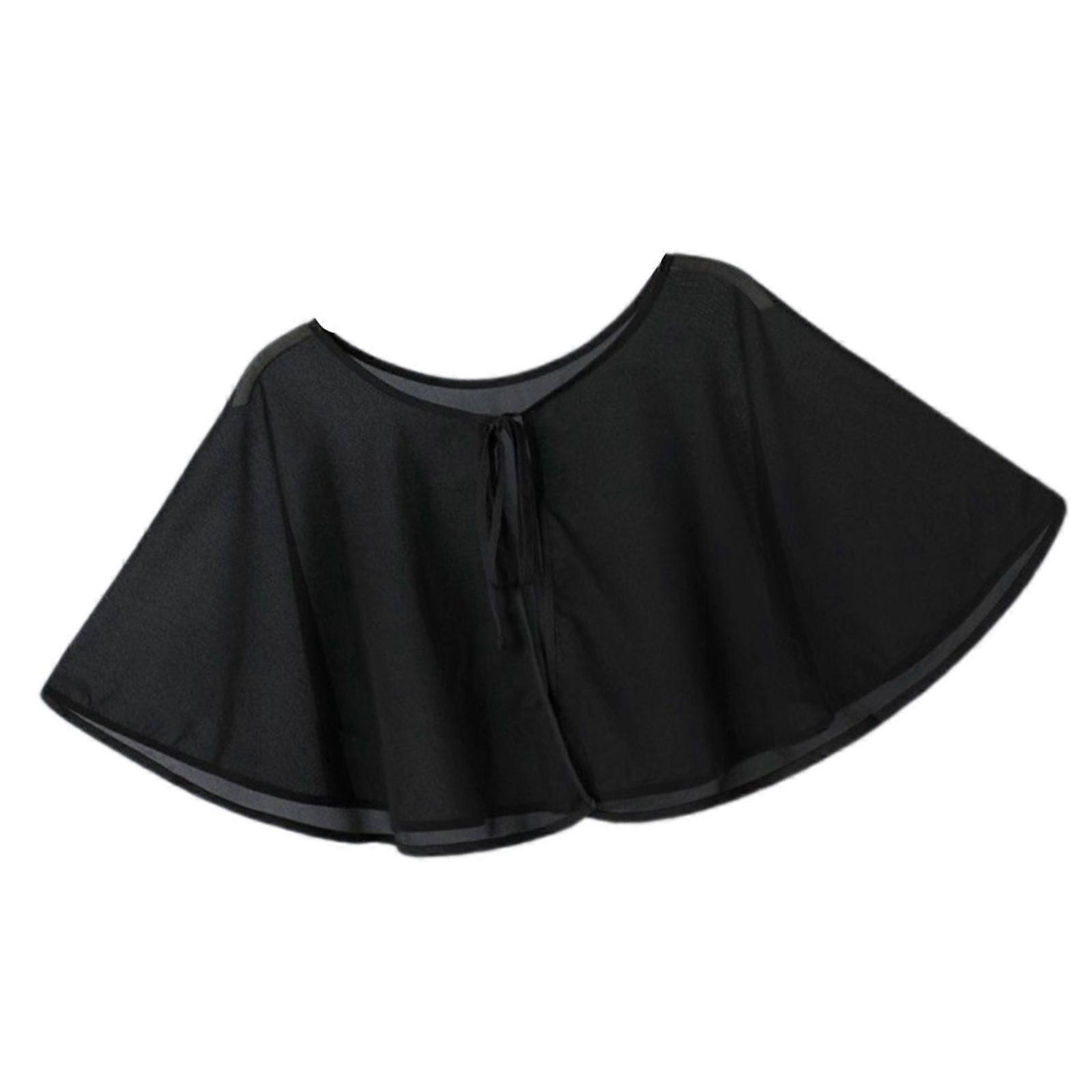 Breathable Chiffon Beach Wrap Sun Protective Layer For Travel Adventures And City Strolls  Black