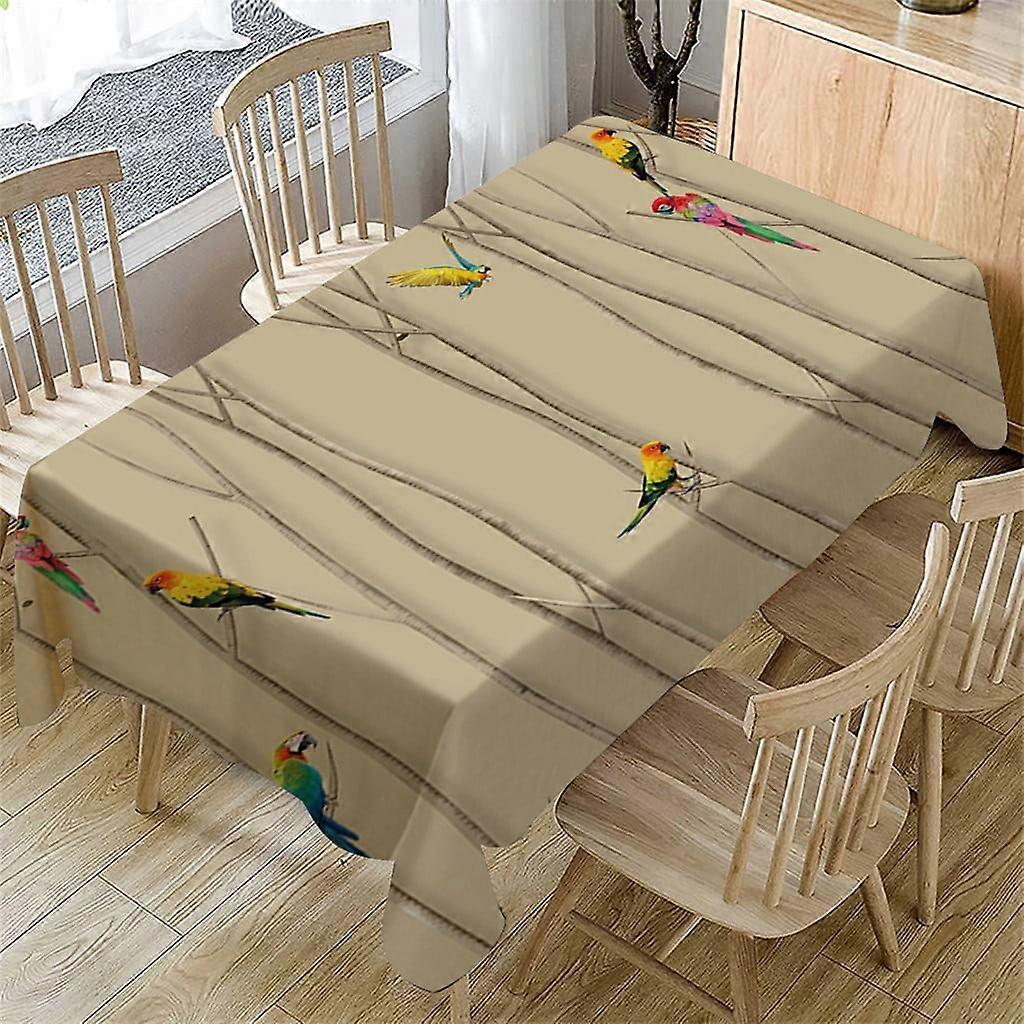 Pengzhipp Table Cloths Primeval 3D Flower Rectangular Tea Cover Dining Decor Washable Home Textiles Multi-color