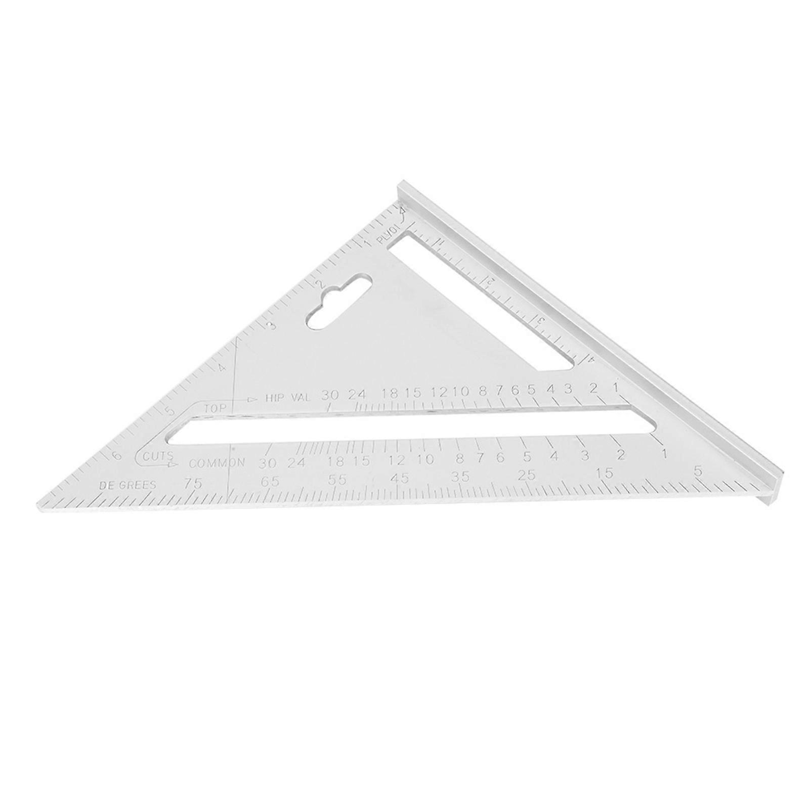 Aluminum Alloy Rafter Triangle Ruler Protractor Square Carpenter Measurement Tool