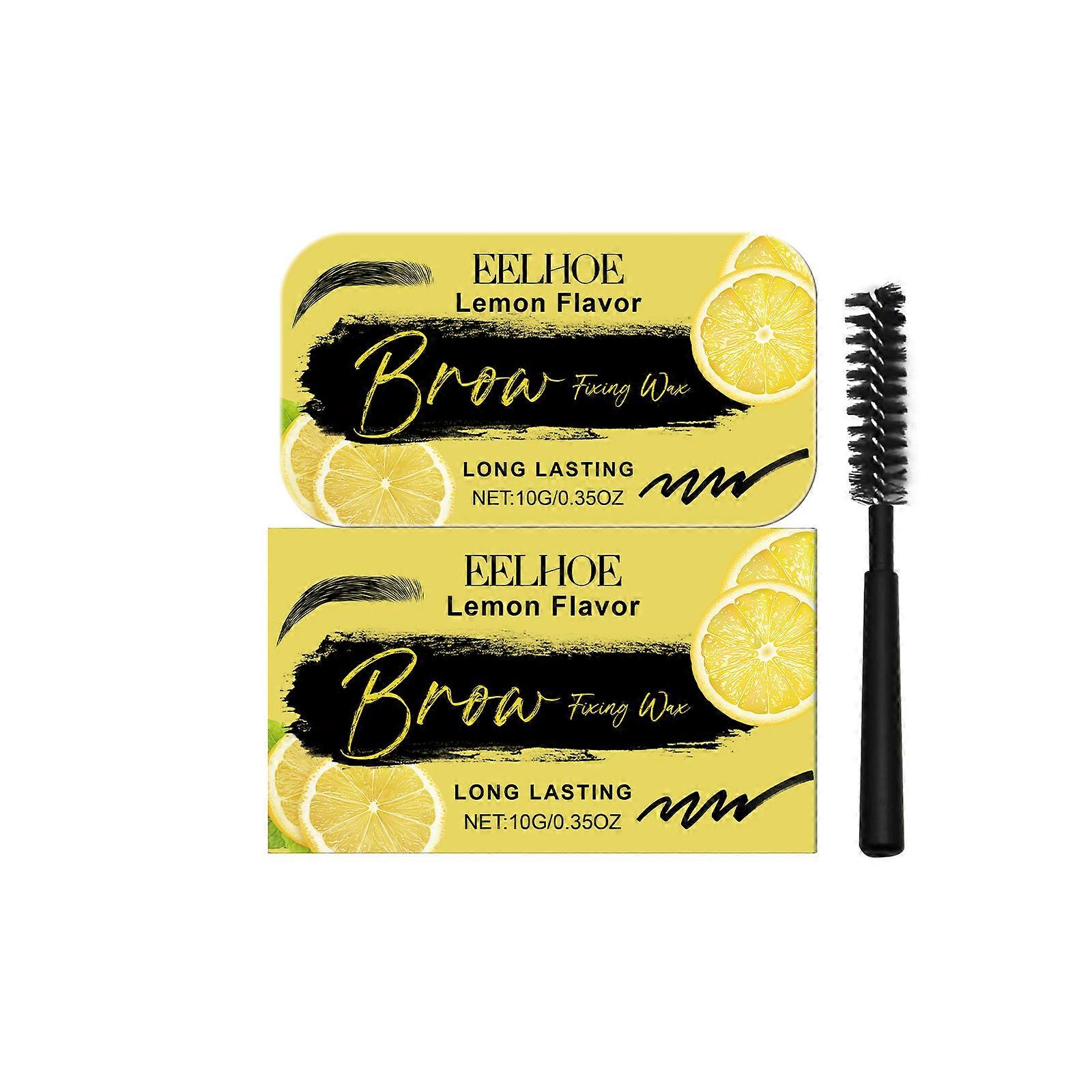 Eelhoe Lemon Flavor Eyebrow Modeling Wax Eyebrow Care Natural Long Lasting Beautiful Curling Not Easy To Smudge Hair Styling Cream