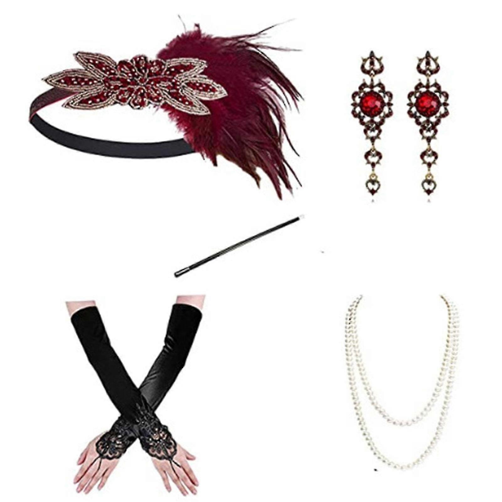 20-luvun lisävarusteet Gatsby-tarvikkeet 1920-luvun läppä Suuri Gatsby-lisävarustesarja