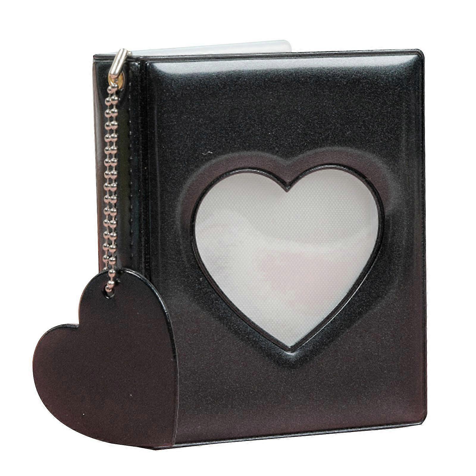 مصغرة جوفاء الحب قلب ألبوم صور 3 بوصة مع قلب على شكل علامة حامل الجيب لبطاقة العمل بطاقة Photocard ملاحظة تخزين منظم هدية