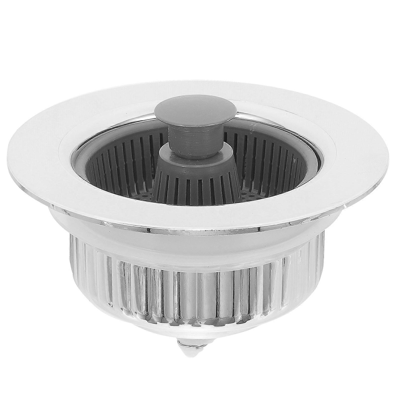 Sink Filter Basin Strainer Food Residue Stopper Stainless Steel Abs Mesh Anti-blocking