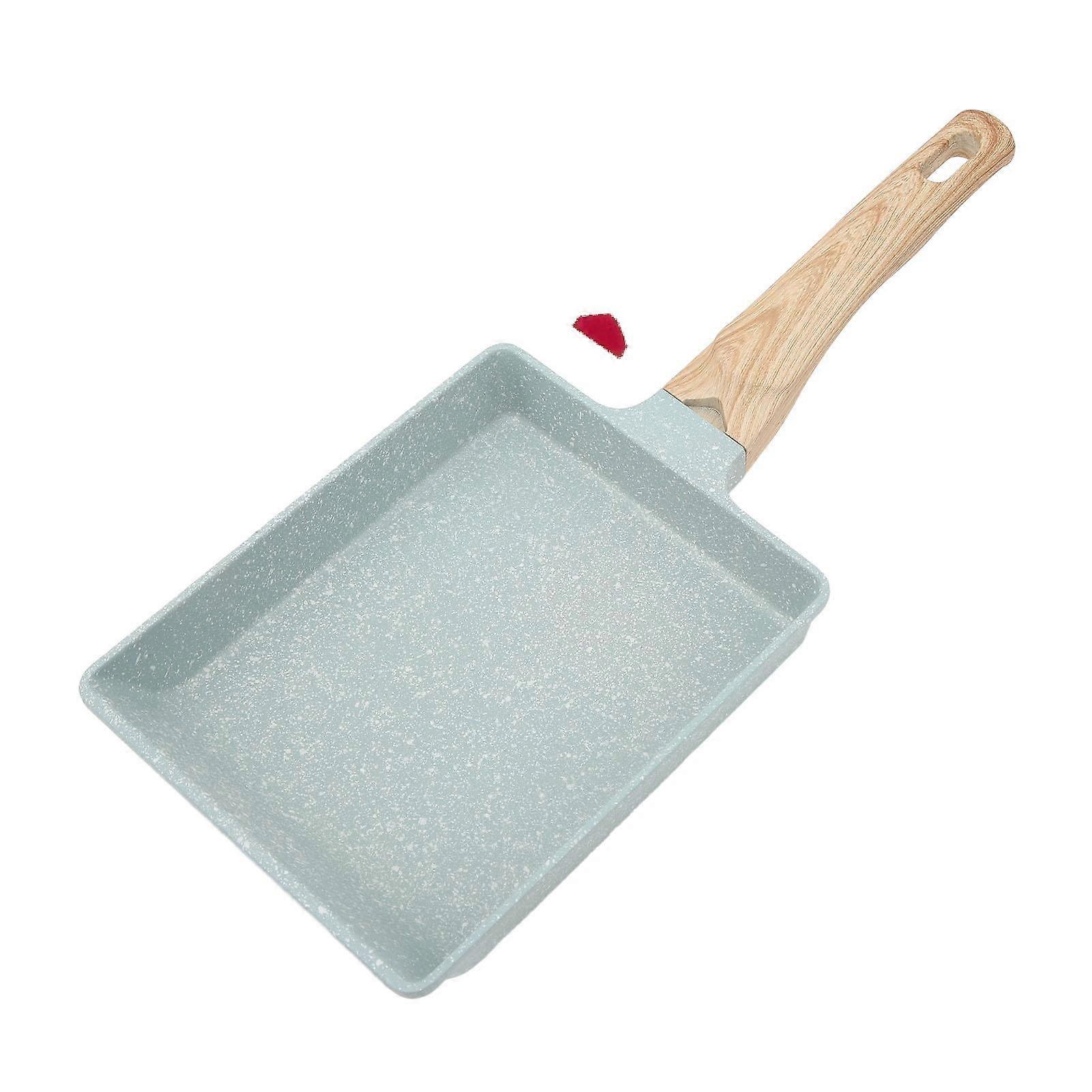 Mini Frying Pan Green Square Non Stick Aluminum Alloy Evenly Heated Egg Frying Pan for Home