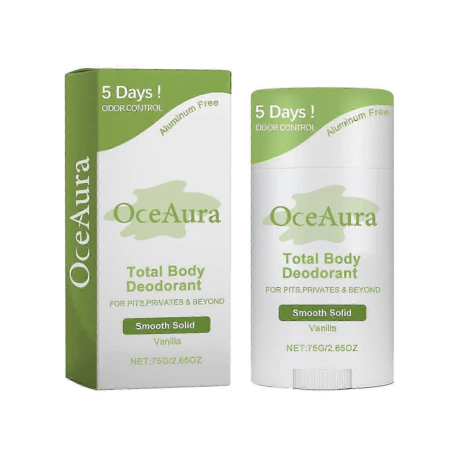 Oceaura Vanilla Body Deodorizing Stick: Remove Underarm Body Odor And Sweat, Refreshing And Long-Lasting Deodorizing Stick