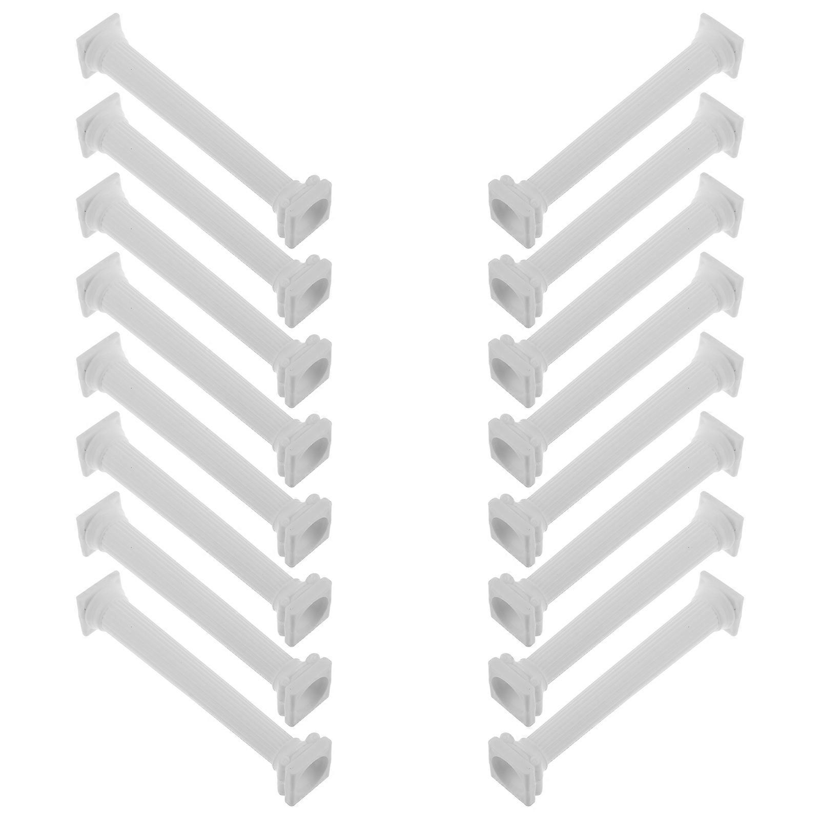 Roman Column Model Decoration Set 16Pcs Mini Plastic White Pillars