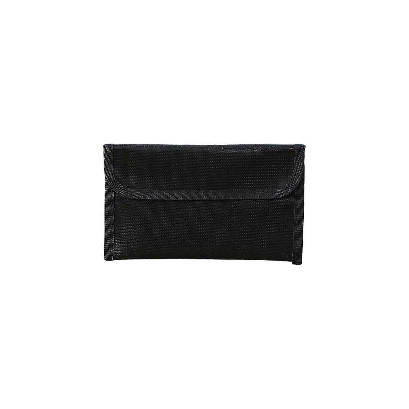 Fireproof Document Envelope Waterproof Fiberglass Texture Protect Passports Contracts Cash Safely for Office Home Use  Black Small
