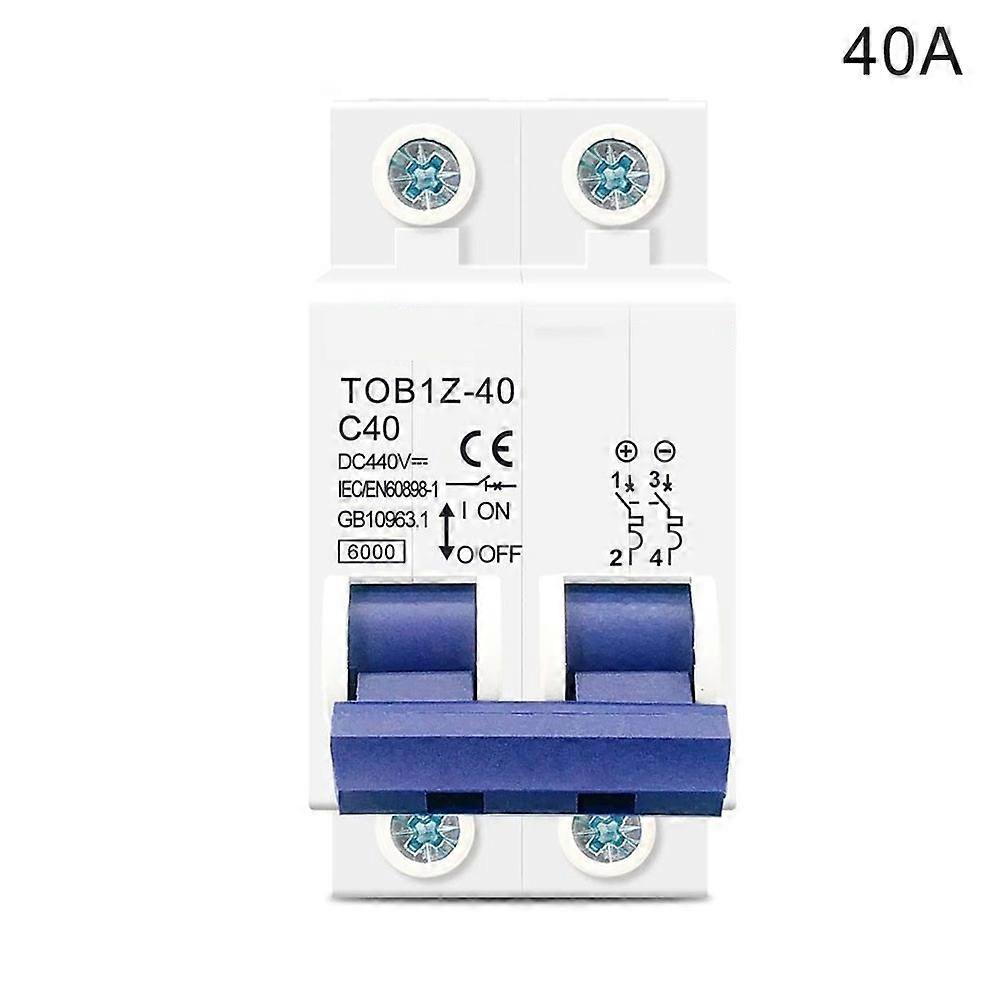 Dc Circuit Breaker 440V 2 Pole Dual Mcb Type C Solar Circuit Breaker Fuse