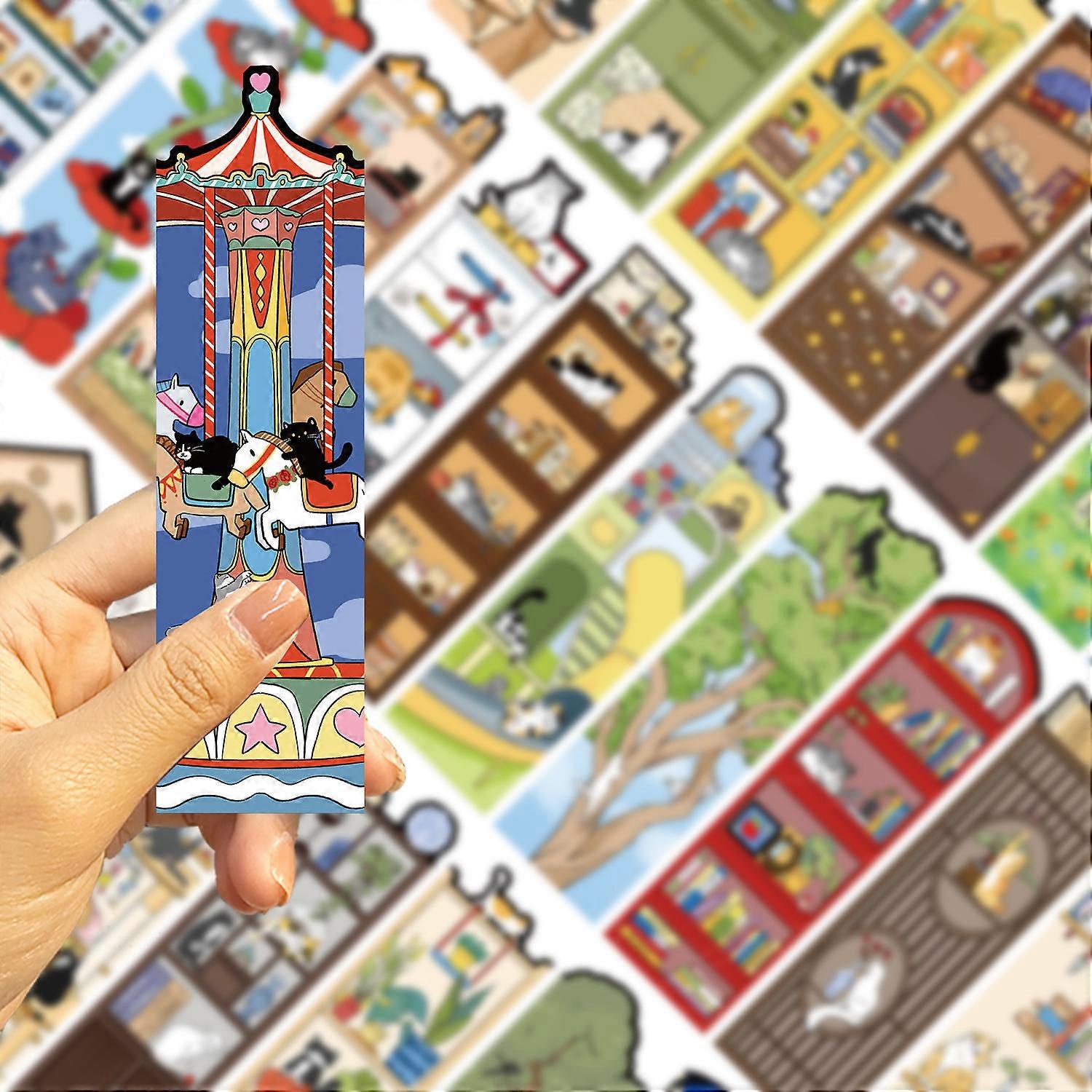 30 Cat-themed Bookmarks Series: Creative and Artistic Paper Bookmarks for Journaling and DIY (Instagram Style)