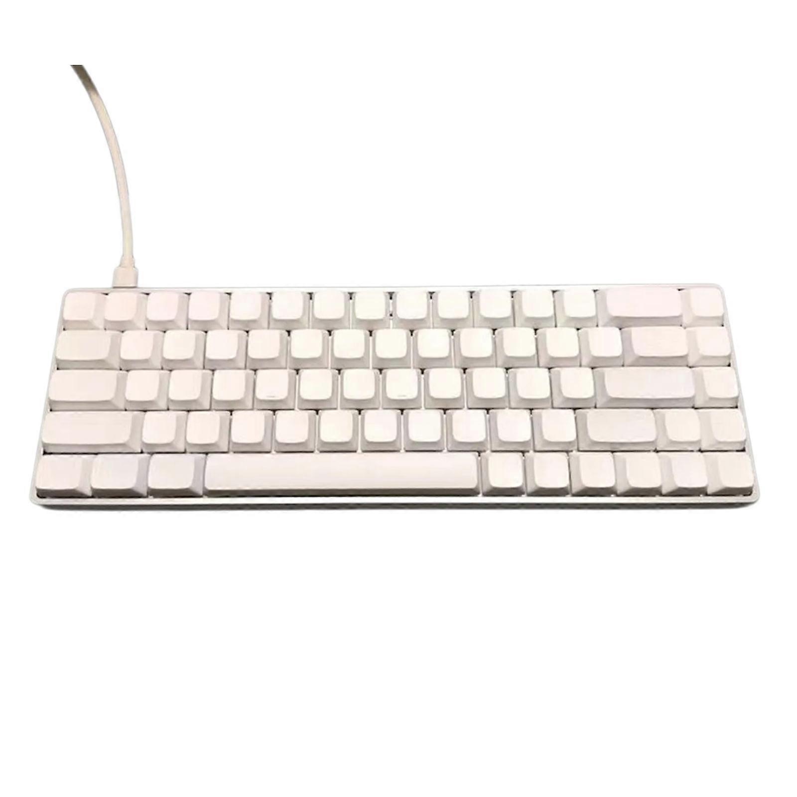 XDA Profile Blank Keycaps Thick PBT Sublimations for 68Keys Mechanical Keyboard Minimalistic White Blank Keycap Set Multicolor