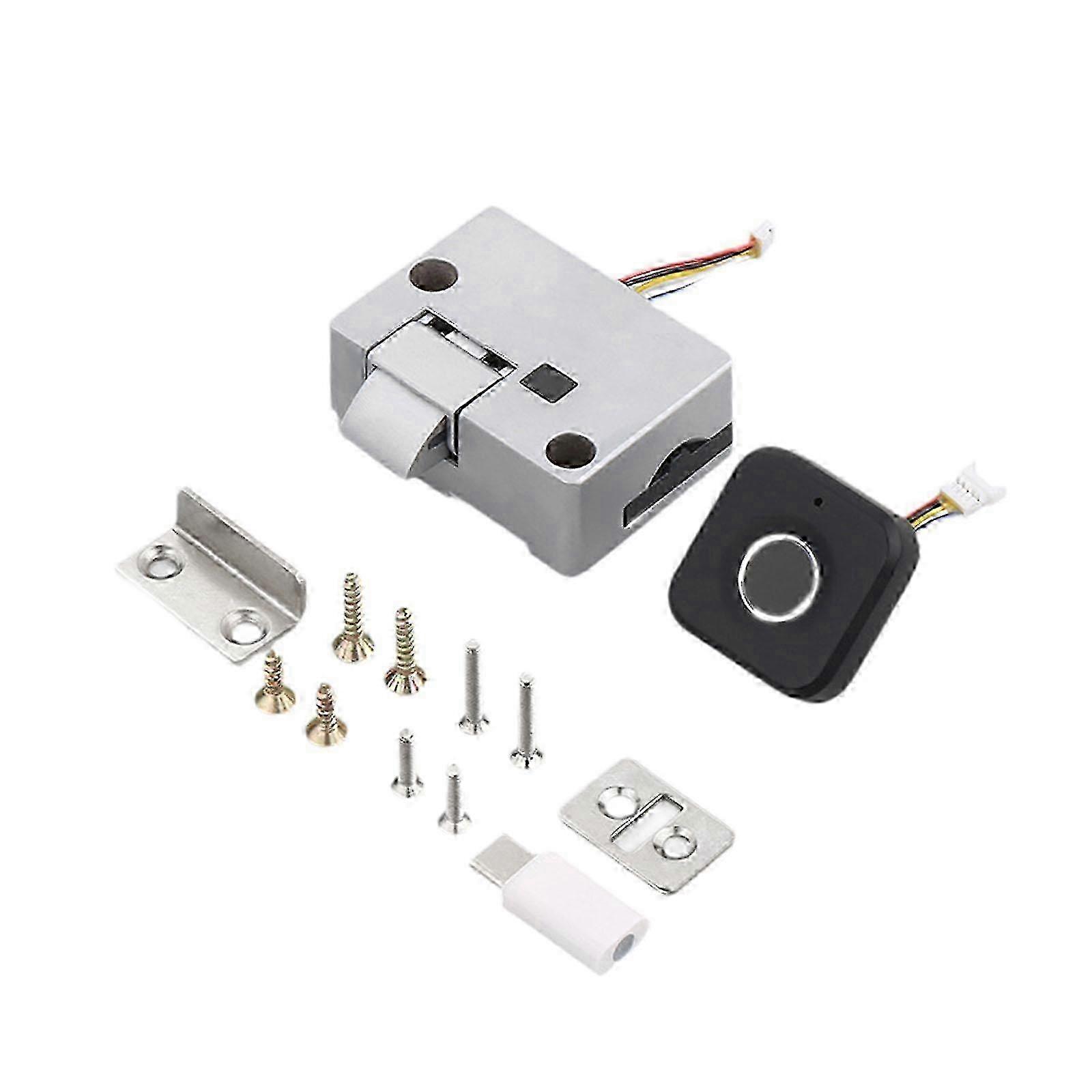 Fingerprint Lock Mini DIY Biometric Password for Cabinet Wardrobe for Indoor
