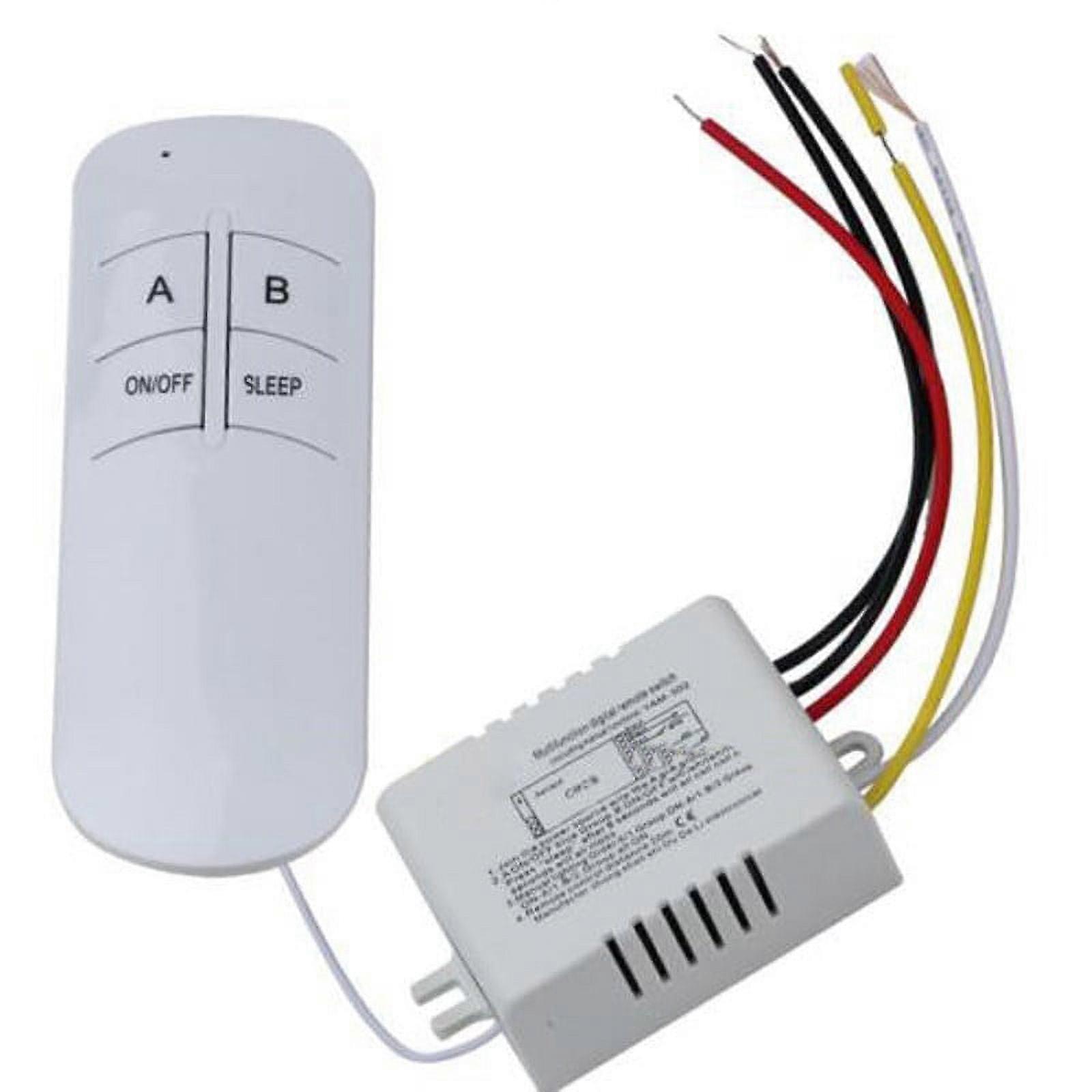 2 Ways On/Off 220V Wireless Digital Lamp Light Rf Remote Control Switch New