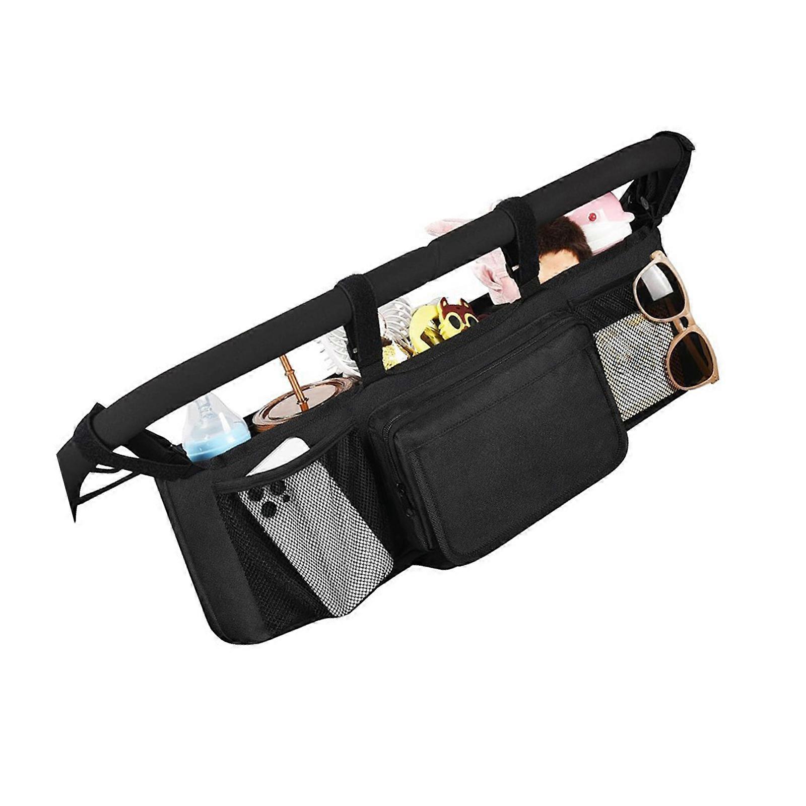 Quick Install Pushchair Storage Bag With Multiple Compartments Spacious Plan For Baby Rudiments And Dolls Multicolor