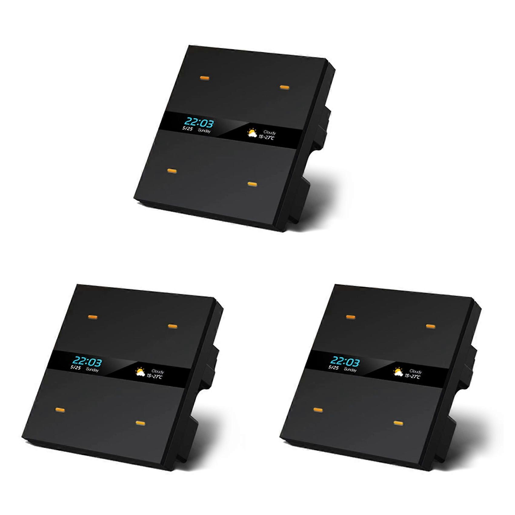 3X Tuya Zigbee Smart Scene Switch Lighting Smart Control Scene Control Switch Panel Smart Switch 485 86 Box C