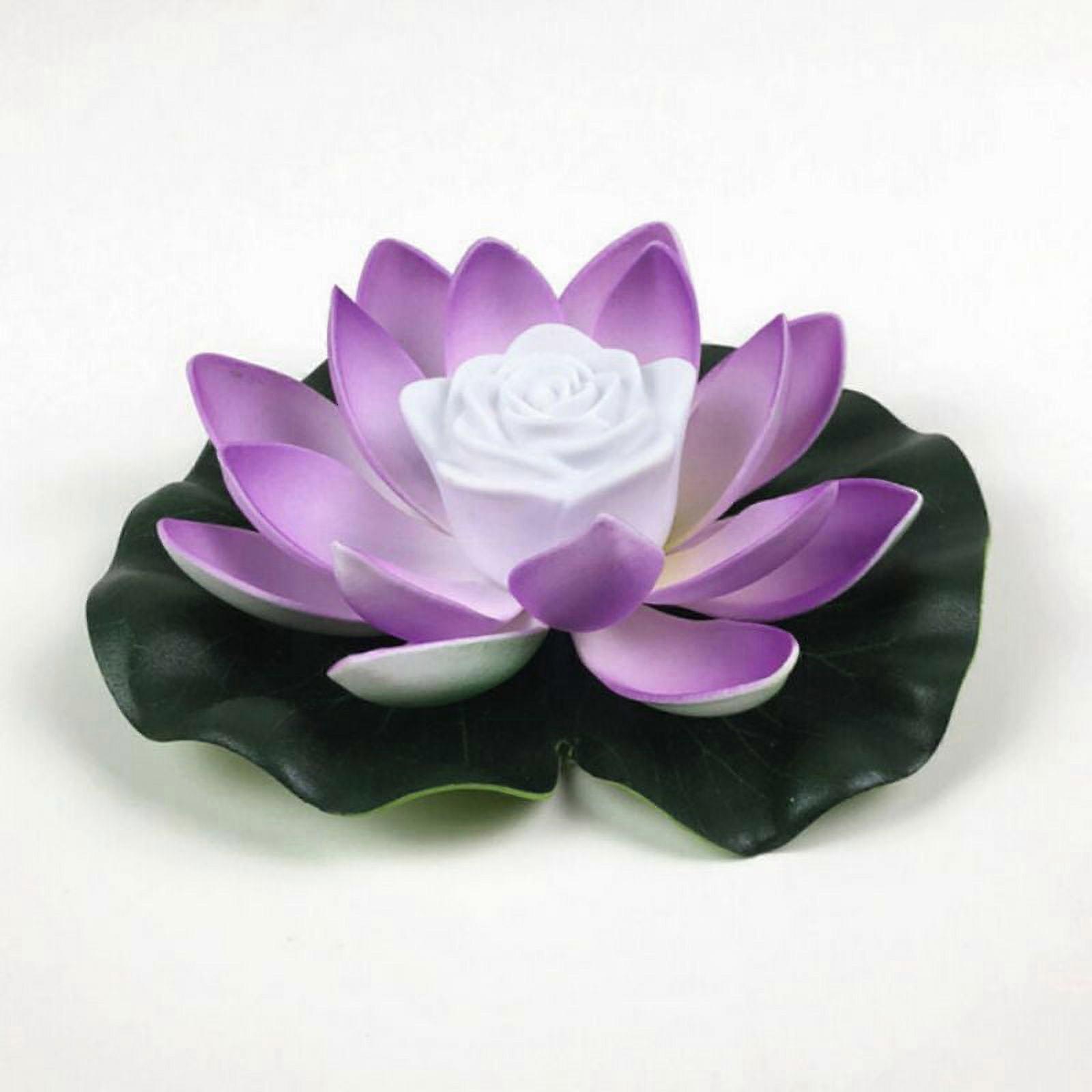 LED Artificial Lotus-shaped Colorful Changed Floating Flower Lamps Water Swimming Pool Wishing Light, 18cm/7.08cm