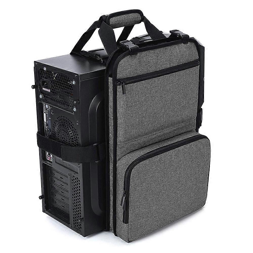 Desktop Computer Case Belt Holder Desktop Carrying Case with Pockets