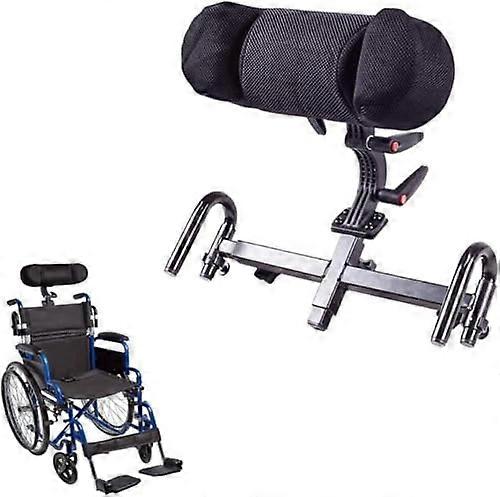 Adjustable Wheelchair Headrest with Height and Angle Control for Enhanced Neck Support