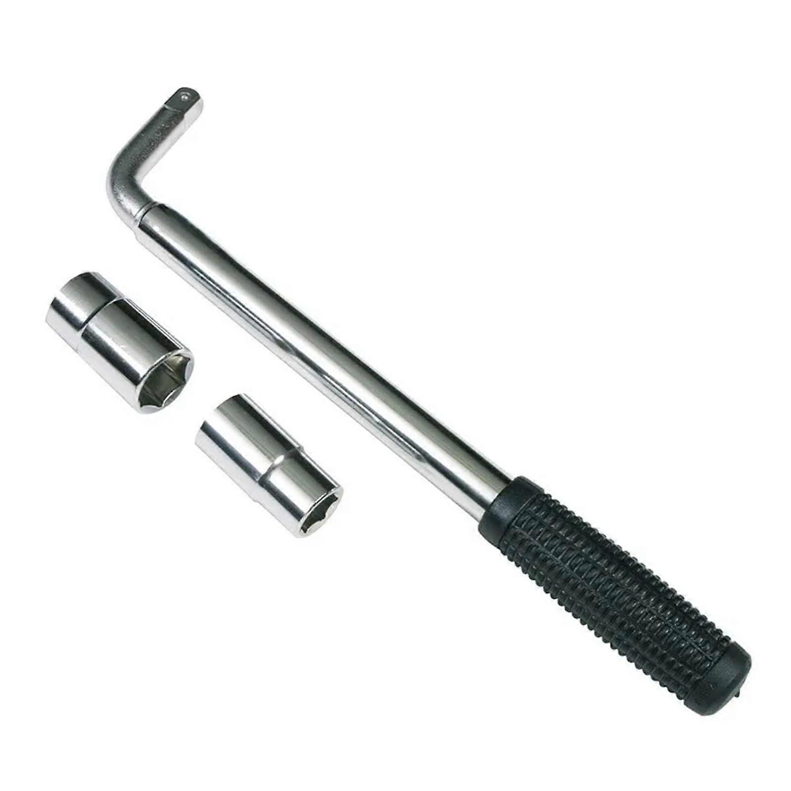 Telescopic Lug Wrench with Socket Set 17/19 21/23mm Adjustable Chrome Vanadium for Car