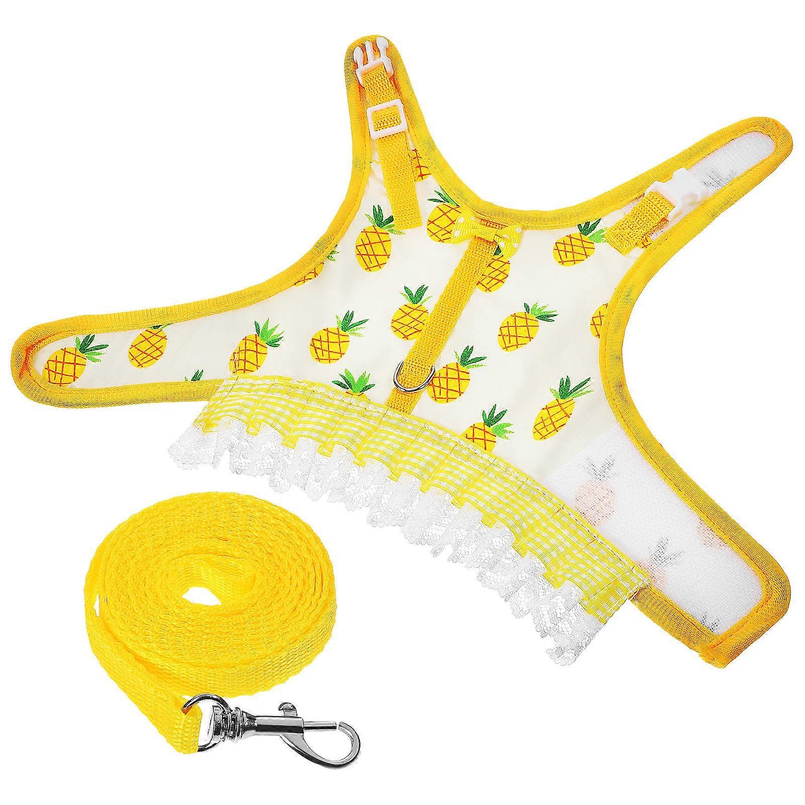 Small Animal Chest Harness Leash Set for Secure Walking 3Pcs