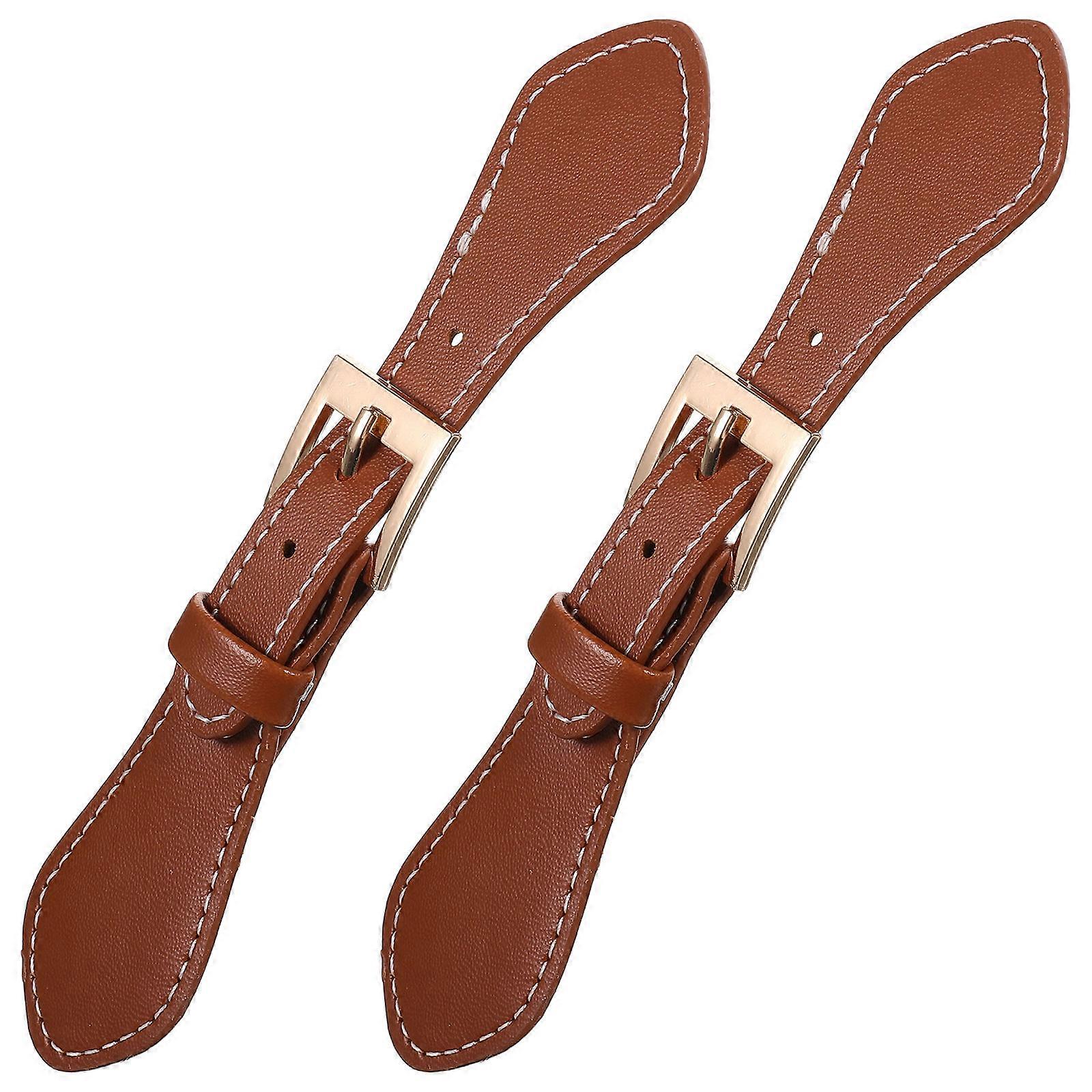 Coat Collar Buttons PU Toggle Buttons for Closure 2Pcs Set