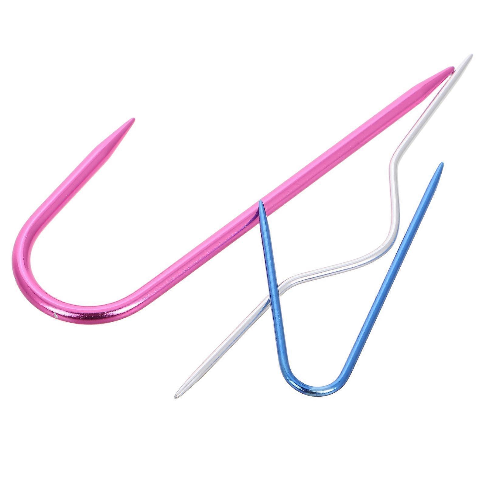 Twisted Stitch U Shaped Needle Set 15 Pcs Suitable For Beginners And Knitting Accessories Assorted Color High Durability