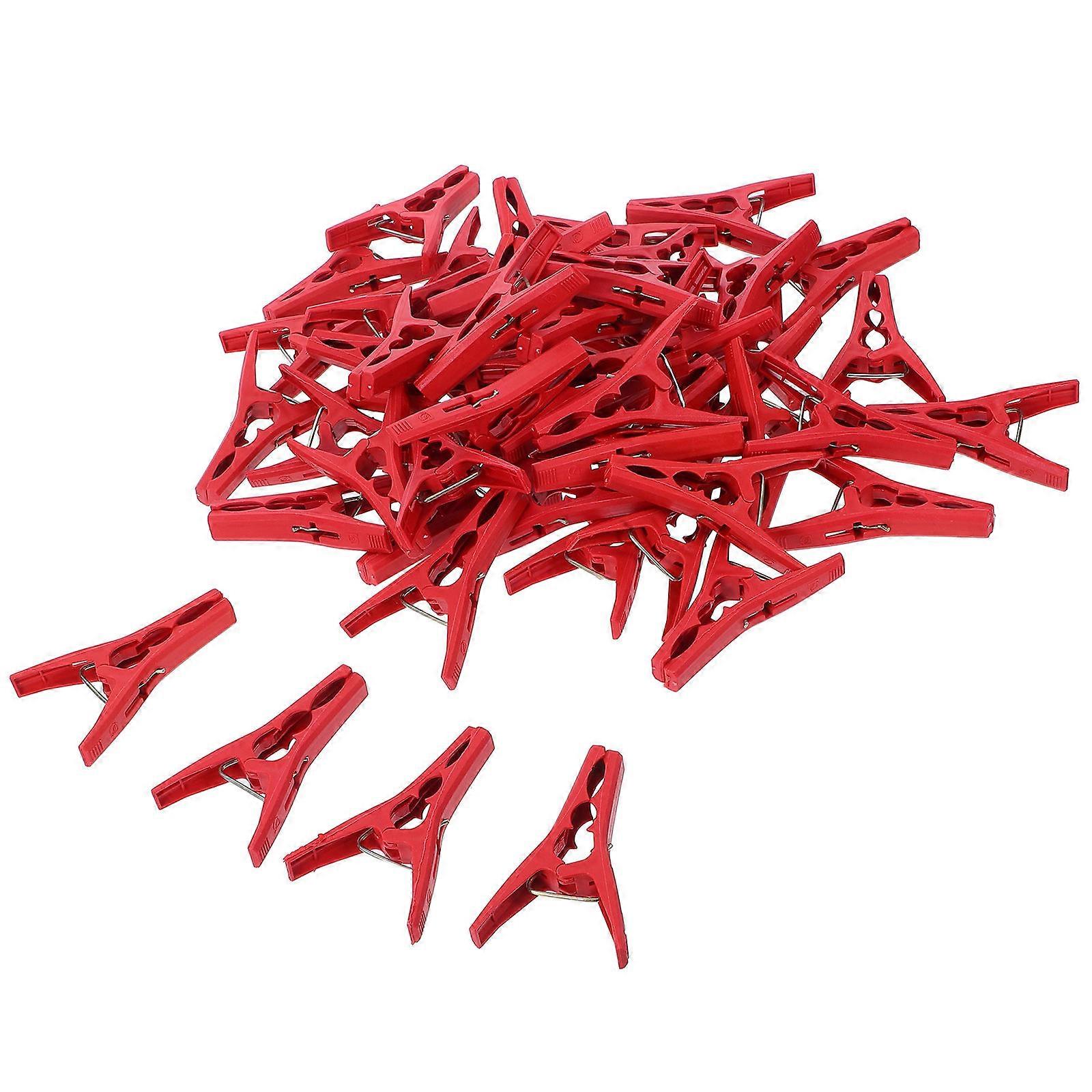 Red Plant Clips Plastic Trellis Clamp for Tomato Support 50Pcs