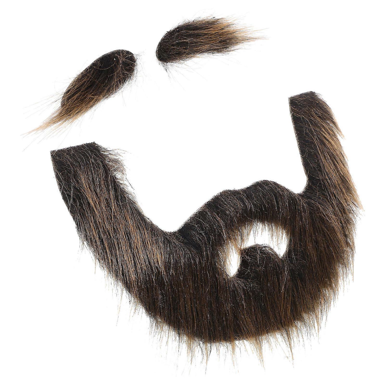 Multi Color Pirate Beard False Eyebrow Set for Decoration 1Set