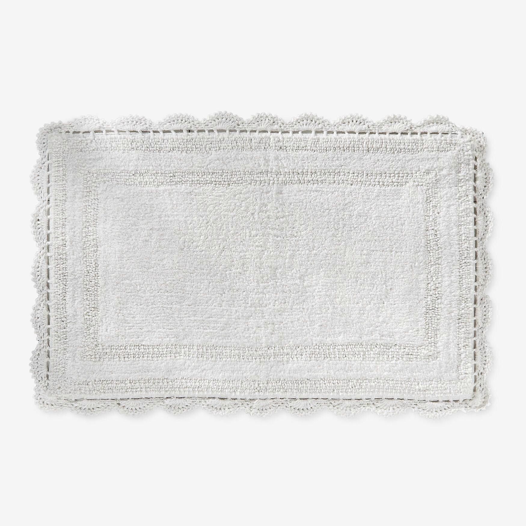 BrylaneHome Rectangular Crochet Bath Mat